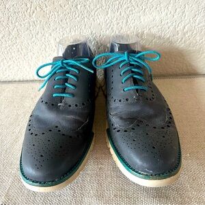 Cole Haan Blue Original Grande OS Wingtip Oxfords